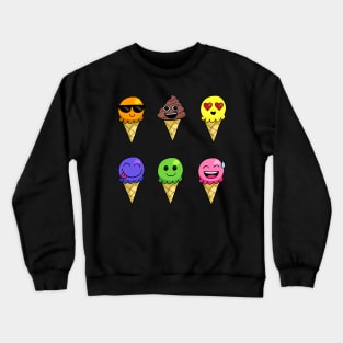 Emoji Ice Cream Sticker Pack Crewneck Sweatshirt